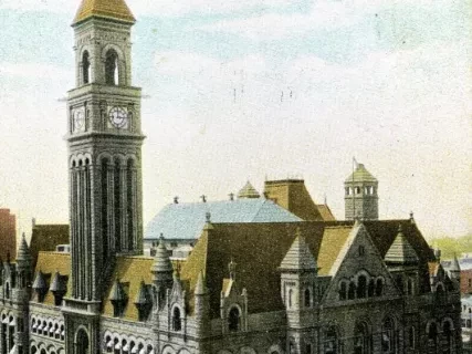 Postcard - Detroit, Mich., Post Office