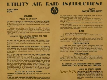 Poster - Utility Air Raid Instructions