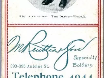 Card, Advertising - M. Reutter & Son, Specialty Bottlers