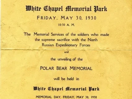 Program - Memorial Day Services
White Chapel Memorial Park