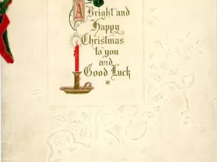 Menu - A Bright and Happy Christmas to you and Good Luck
Hotel Wayne 
Detroit, Mich.
J. R. Hayes, prop.