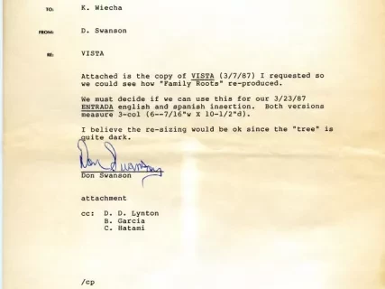 Correspondence - VISTA