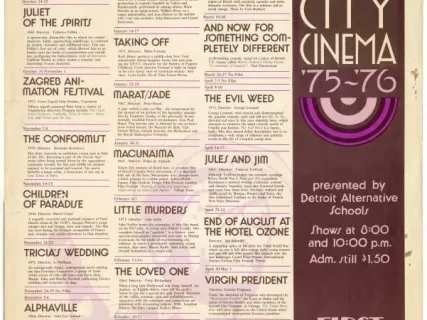 Poster - Cass City Cinema, '75-'76