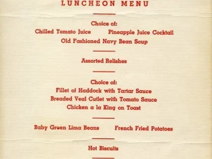 Menu - D&C Lake Lines
S.S. GREATER DETROIT