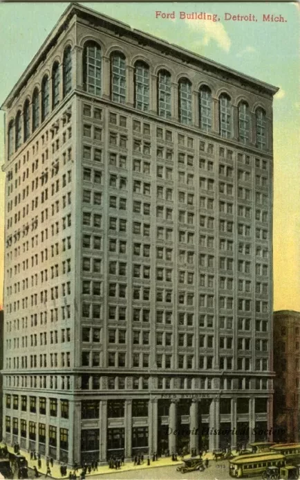 Postcard - Ford Building, Detroit, Mich.