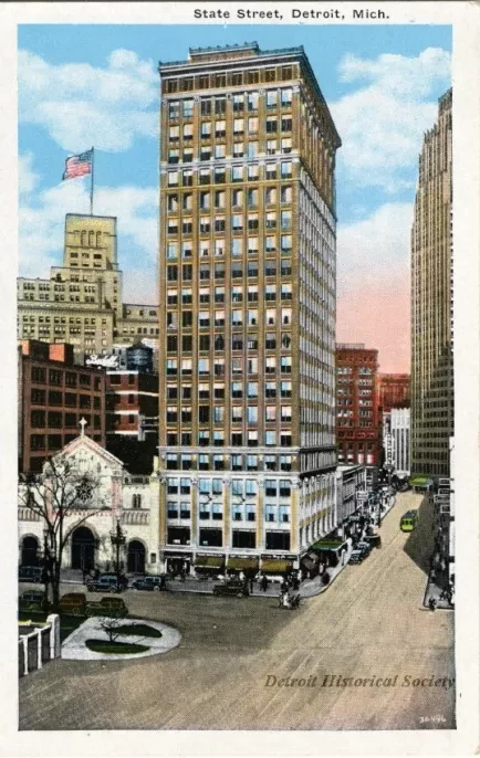 Postcard - State Street, Detroit, Mich.