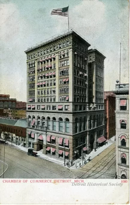 Postcard - Chamber of Commerce, Detroit, Mich.