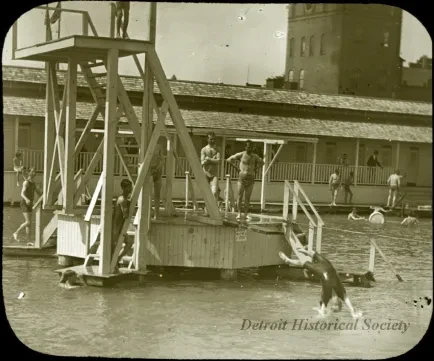 Transparency, Lantern-slide - The Bathers at Beller's