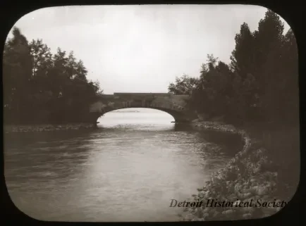 Transparency, Lantern-slide - Bridge at No End, Belle Isle, Detroit