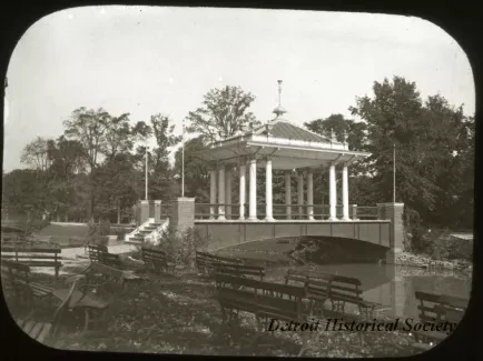 Transparency, Lantern-slide - Music Stand, Bell Isle - Detroit