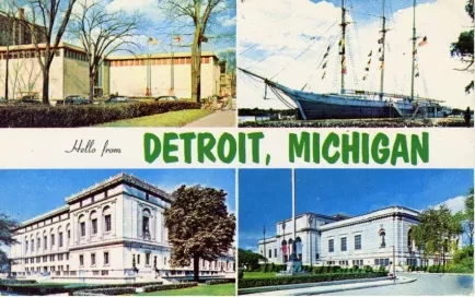 Postcard - Hello from Detroit, Michigan