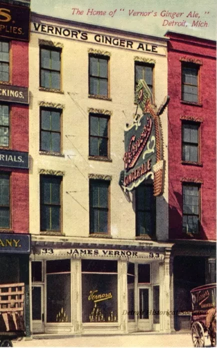 Postcard - The Home of "Vernor's Ginger Ale," Detroit, Mich.