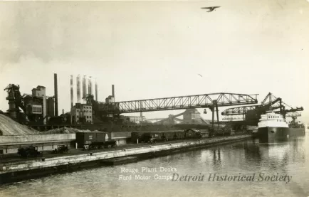 Postcard - Rouge Plant Docks, Ford Motor Company