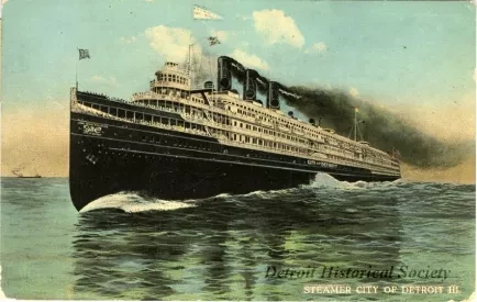 Postcard - Steamer City of Detroit III