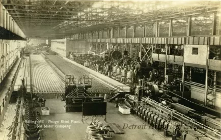 Postcard - Rolling Mill - Rouge Steel Plant, Ford Motor Company