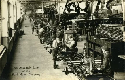 Postcard - An Assembly Line of the Ford Motor Company