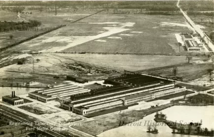 Postcard - Engineering Laboratory and Airport, Ford Motor Company