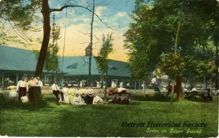 Postcard - Scene on Sugar Island.