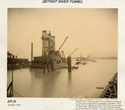 Print, Photographic - Detroit River Tunnel, No. 8. October-1907