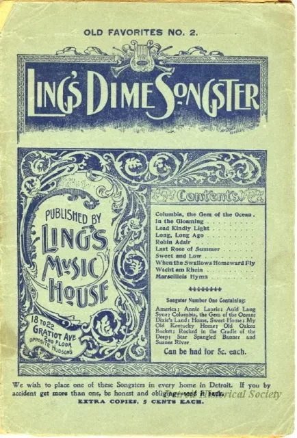 Music, Sheet - Ling's Dime Songster - Old Time Favorites No. 2