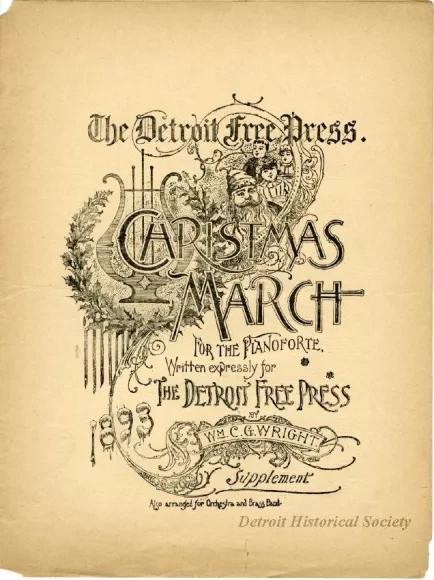 Music, Sheet - The Detroit Free Press Christmas March