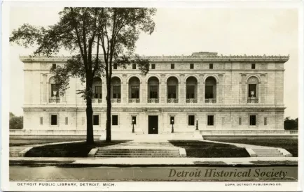 Postcard - Detroit Public Library, Detroit, Mich. - Detroit Public Library
