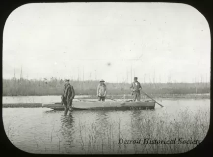 Transparency, Lantern-slide - Prospecting Big Marsh near Wallin