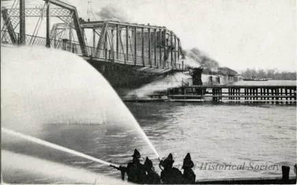 Postcard - Belle Isle Bridge Fire, April 27, 1915