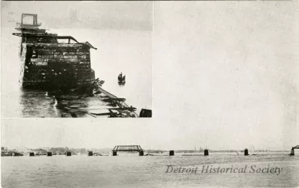 Postcard - Belle Isle Bridge Fire, April 27, 1915