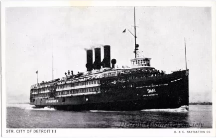 Postcard - Str. City of Detroit III, D. & C. Navigation Co. - Str. City of Detroit III