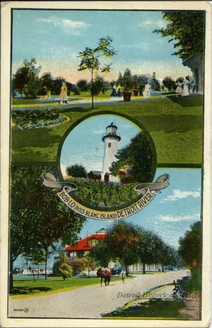 Postcard - Bob-Lo (Bois Blanc Island) Detroit River.