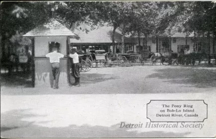Postcard - The Pony Ring on Bob-Lo Island, Detroit River, Canada.