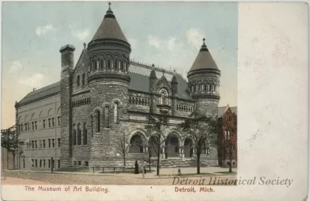 Postcard - The Museum of Art Building, Detroit, Mich. - The Museum of Art Building