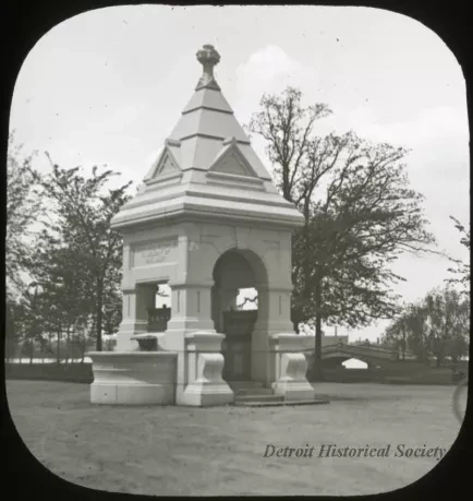 Transparency, Lantern-slide - Muir Fountain, Belle Isle, Detroit