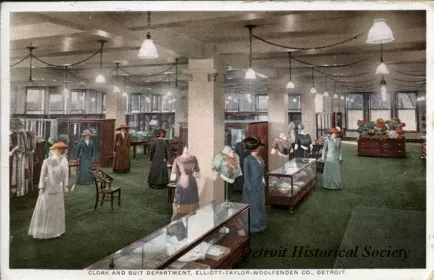Postcard - Cloak and Suit department, Elliott-Taylor-Woolfenden Co., Detroit