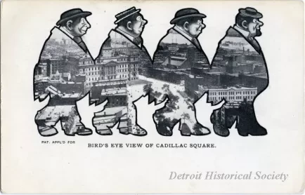 Postcard - Bird's Eye View of Cadillac Square - Bird's Eye View of Cadillac Square