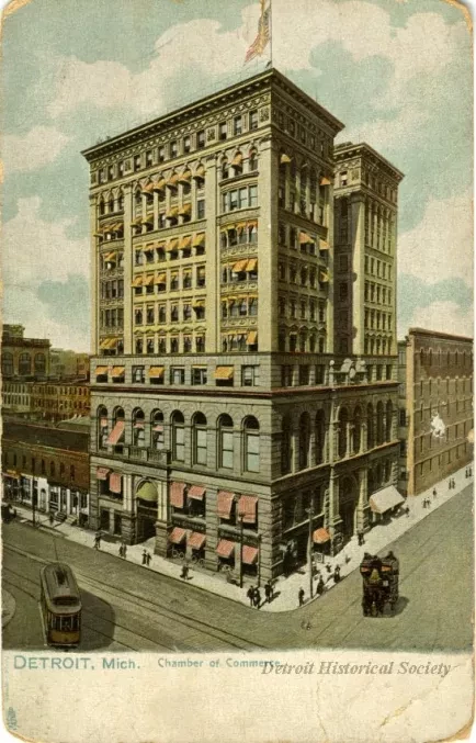 Postcard - Detroit, Mich. Chamber of Commerce.