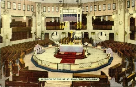 Postcard - Interior of Shrine at Royal Oak, Michigan - Interior of Shrine at Royal Oak
