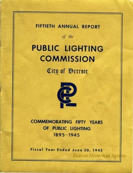 Booklet - The Fiftieth Annual Report of the Public Lighting Commission