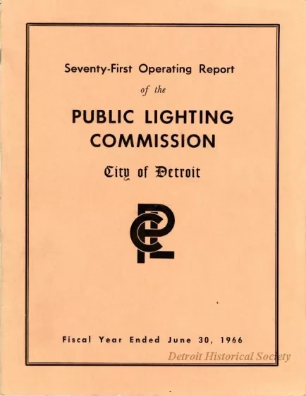 Booklet - The Seventy-First Operating Report of the Public Lighting Commission