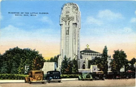 Postcard - Shrine of the Little Flower, Royal Oak, Mich. - Shrine of the Little Flower, Royal Oak, Mich.