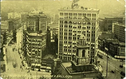 Postcard - A view of Detroit, Mich., From a Balloon.