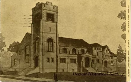 Postcard - North Congregational Church Carl Sumner Jones, Minister