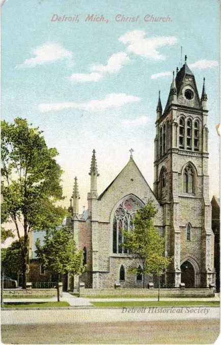 Postcard - Detroit, Mich., Christ Church