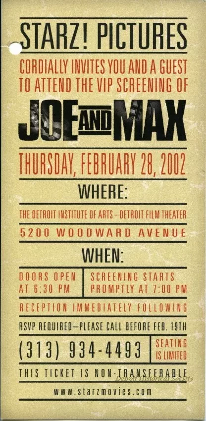 Invitation - Joe and Max