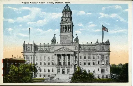 Postcard - Wayne County Court House, Detroit, Mich.