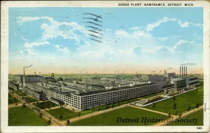Postcard - Dodge Plant, Hamtramck, Detroit, Mich.