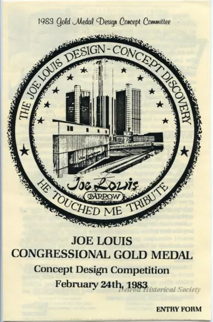 Brochure - Joe Louis Congressional Gold Medal Concept Design Competition
February 24, 1983