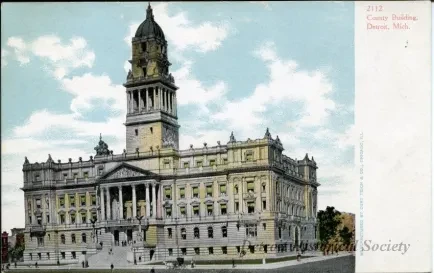 Postcard - County Building, Detroit, Mich.