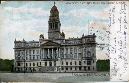 Postcard - New Wayne County Building, Detroit, Mich."